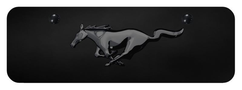 Mustang Mini Plate - Black Pearl on Black