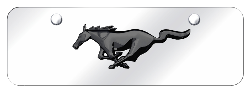 Mustang Mini Plate - Black Pearl on Mirrored