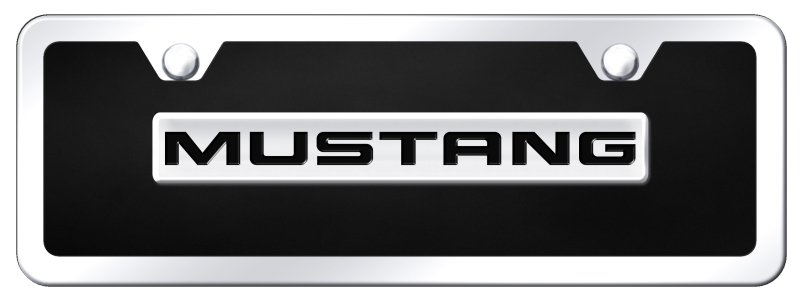 Mustang Name Acrylic Mini Kit - Chrome on Black