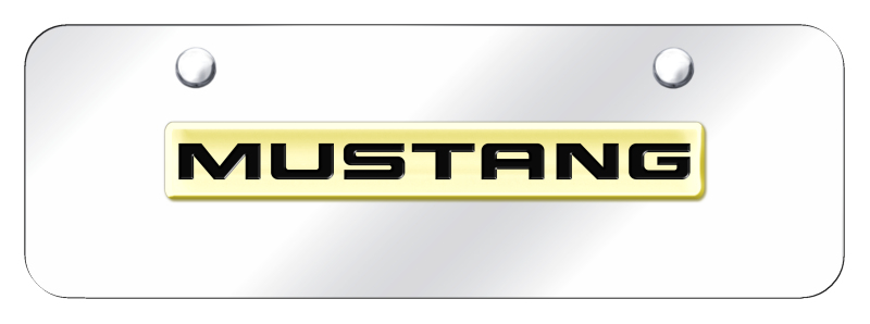 Mustang Name Mini Plate - Gold on Mirrored