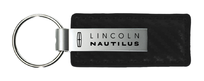 Nautilus Carbon Fiber Leather Key Fob - Black