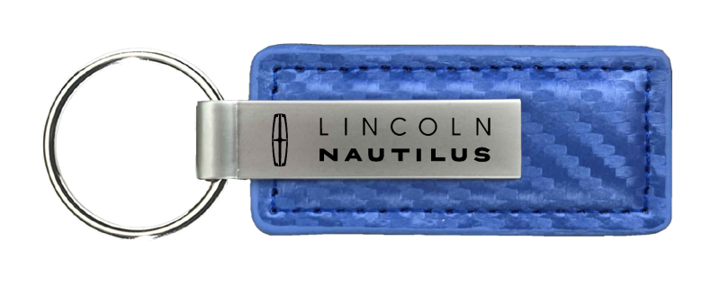 Nautilus Carbon Fiber Leather Key Fob - Blue