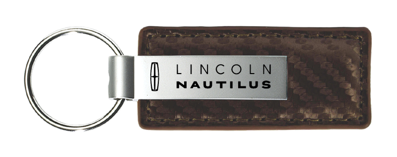 Nautilus Carbon Fiber Leather Key Fob - Taupe