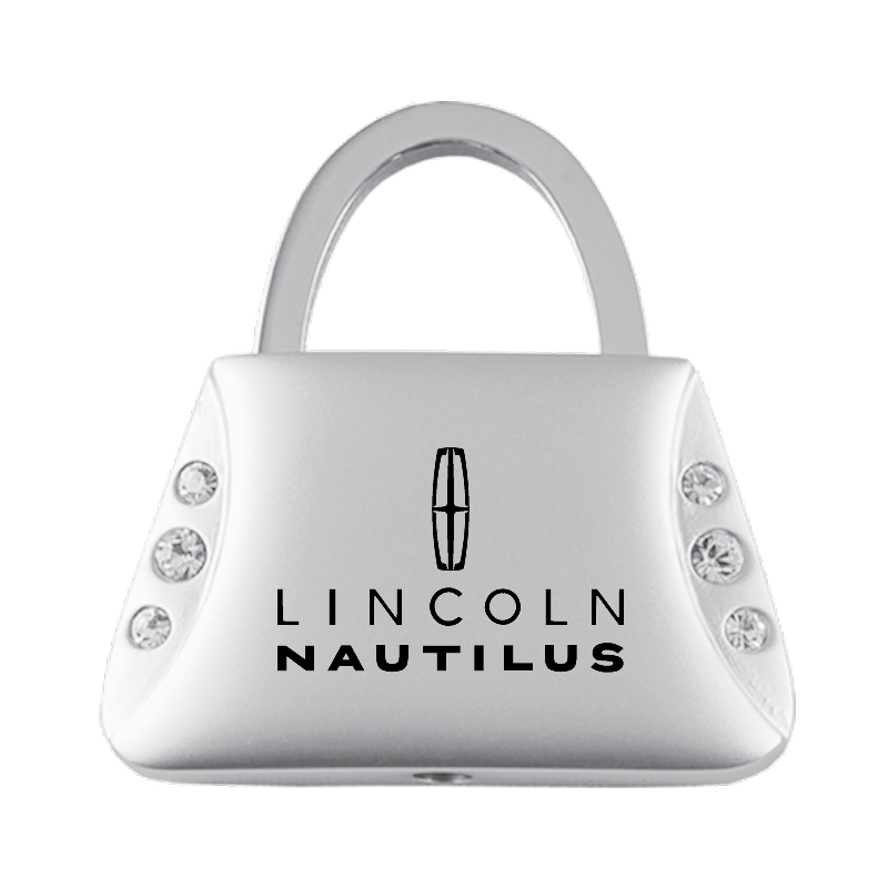 Nautilus Jeweled Purse Key Fob - Silver