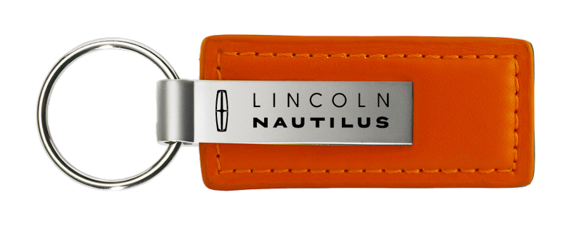 Nautilus Leather Key Fob - Orange
