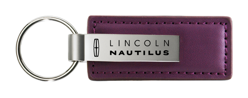 Nautilus Leather Key Fob - Purple