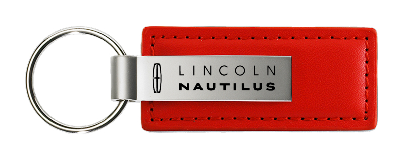Nautilus Leather Key Fob - Red