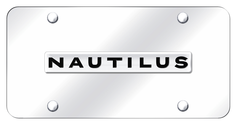 Nautilus Name License Plate - Chrome on Mirrored
