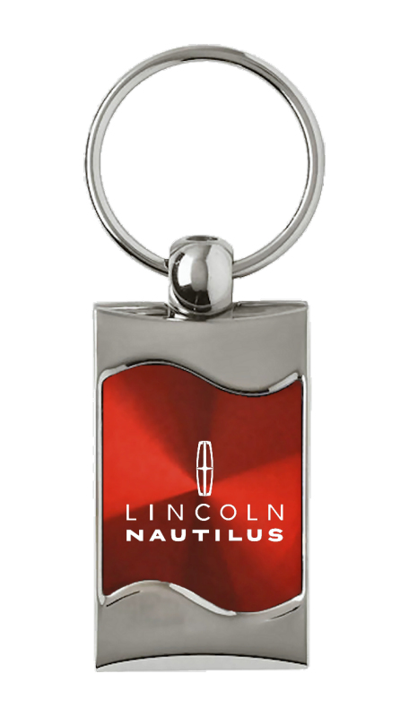Nautilus Rectangular Wave Key Fob - Red