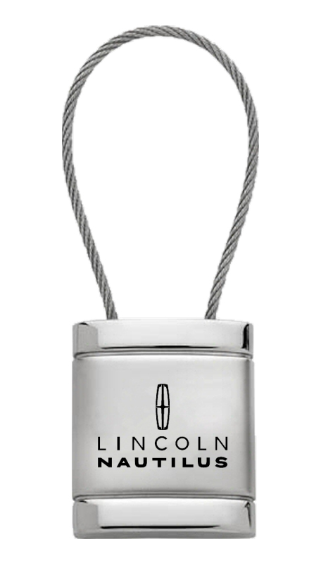 Nautilus Satin-Chrome Cable Key Fob - Silver