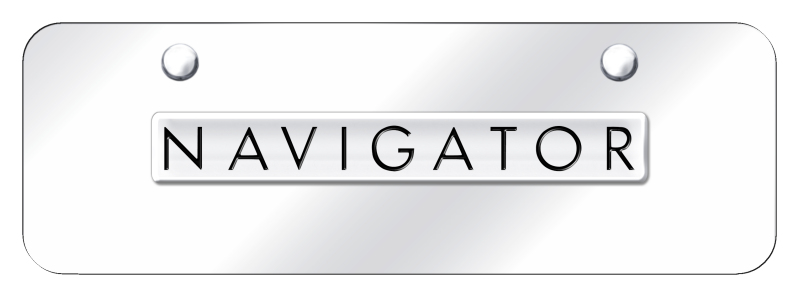 Navigator Name Mini Plate - Chrome on Mirrored