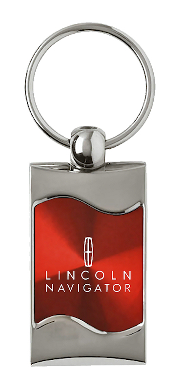 Navigator Rectangular Wave Key Fob - Red