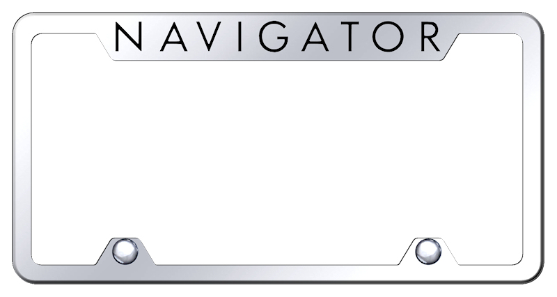 Navigator Steel Truck Cut-Out Frame - Laser Etched Mirrored