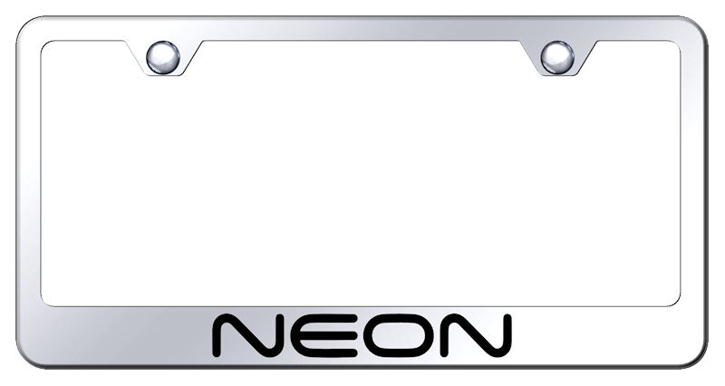 Neon Stainless Steel Frame - Laser Etched Mirrored