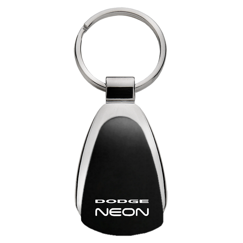 Neon Teardrop Key Fob - Black