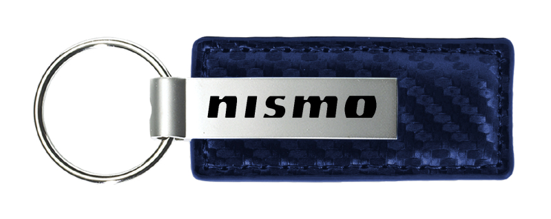 Nismo Carbon Fiber Leather Key Fob - Navy