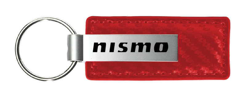 Nismo Carbon Fiber Leather Key Fob - Red