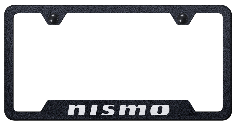 Nismo Cut-Out Frame - Laser Etched Rugged Black