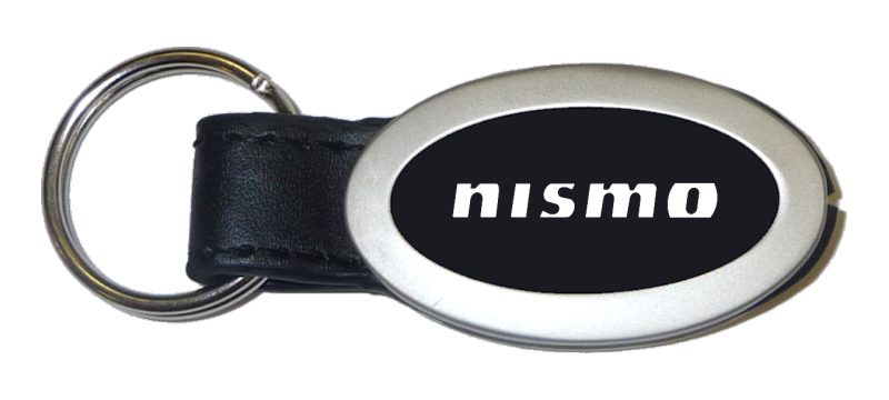 Nismo Oval Leather Key Fob - Black