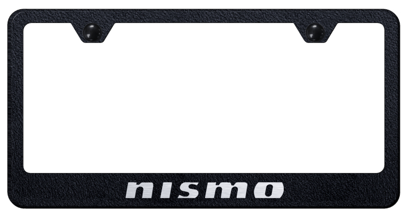 Nismo Stainless Steel Frame - Laser Etched Rugged Black