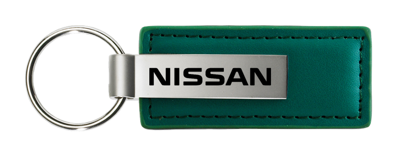 Nissan Leather Key Fob - Green