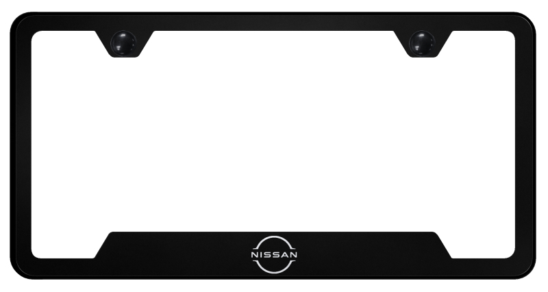 Nissan Logo Cut-Out Frame - Laser Etched Black