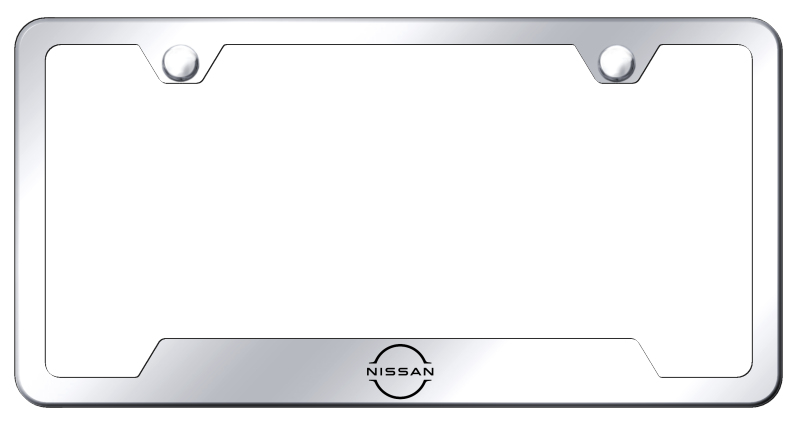 Nissan Logo Cut-Out Frame - Laser Etched Mirrored