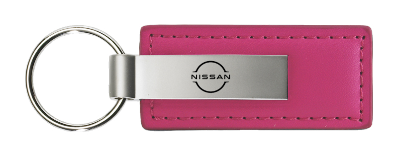 Nissan Logo Leather Key Fob - Pink