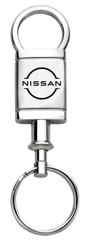 Nissan Logo Satin-Chrome Valet Key Fob - Silver