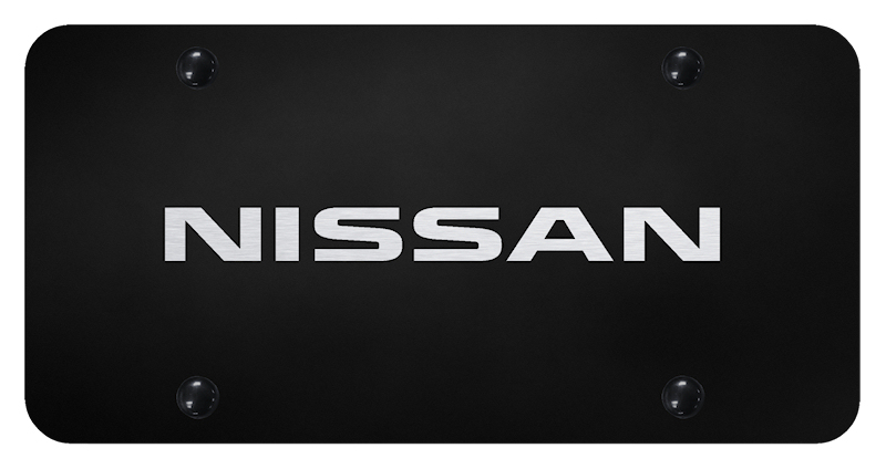 Nissan Name License Plate - Laser Etched Black