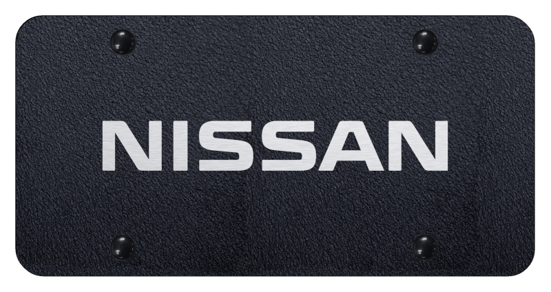 Nissan Name License Plate - Laser Etched Rugged Black