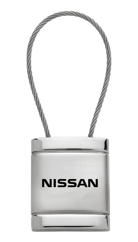 Nissan Satin-Chrome Cable Key Fob - Silver