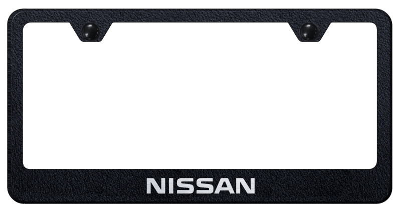 Nissan Stainless Steel Frame - Laser Etched Rugged Black