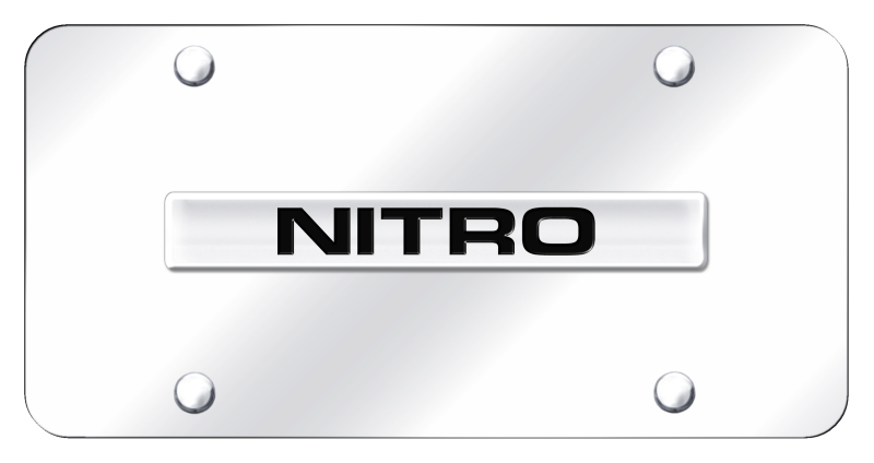 Nitro Name License Plate - Chrome on Mirrored