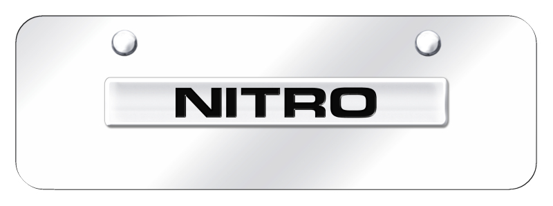 Nitro Name Mini Plate - Chrome on Mirrored