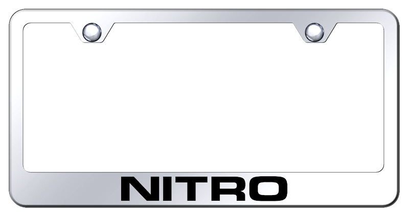 Dodge Nitro Laser Etched Stainless Steel License Plate Frame - Finish:Mirror