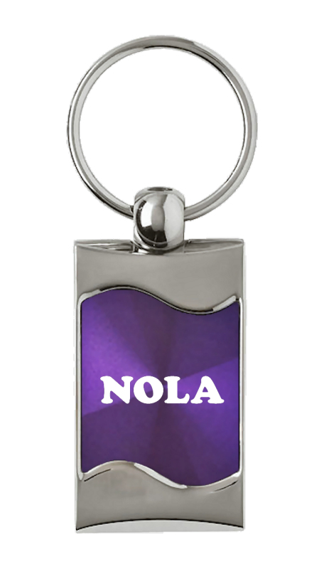 NOLA Rectangular Wave Key Fob - Purple