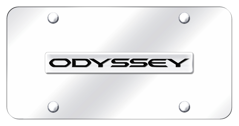 Odyssey Name License Plate - Chrome on Mirrored