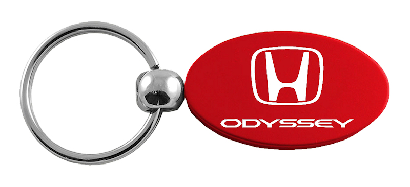 Odyssey Oval Key Fob - Red