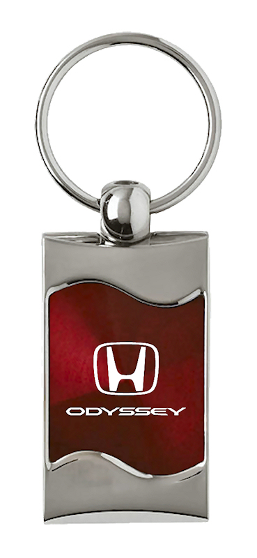 Odyssey Rectangular Wave Key Fob - Burgundy