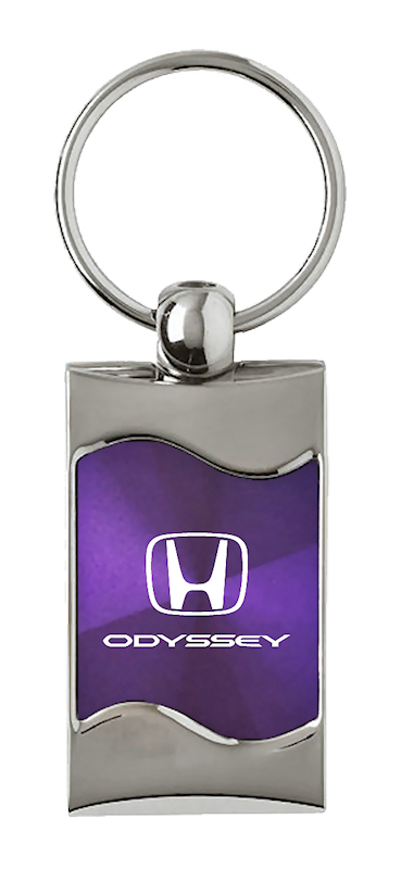 Odyssey Rectangular Wave Key Fob - Purple