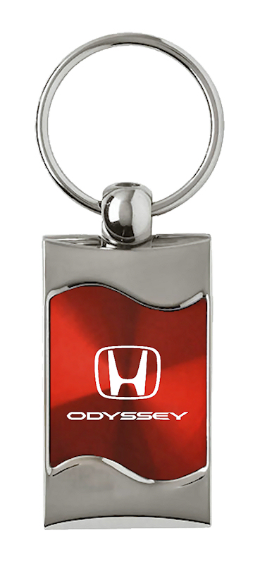 Odyssey Rectangular Wave Key Fob - Red