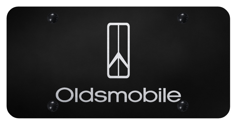 Oldsmobile Rocket License Plate - Laser Etched Black