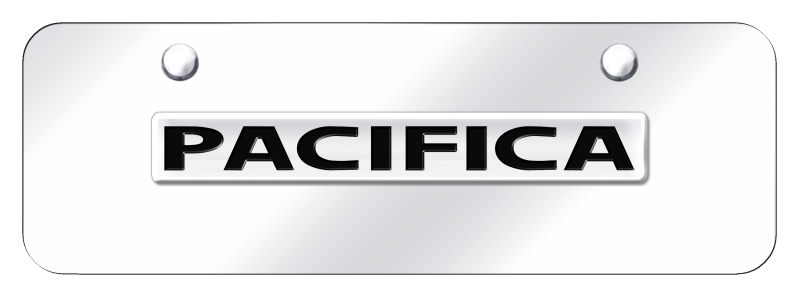 Pacifica Name Mini Plate - Chrome on Mirrored