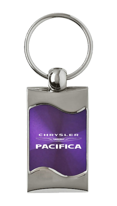 Pacifica Rectangular Wave Key Fob - Purple