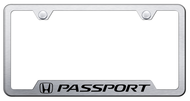 Passport Cut-Out Frame - Laser Etched Brushed