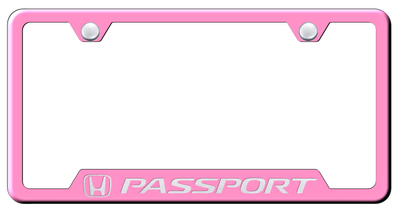 Passport Cut-Out Frame - Laser Etched Pink