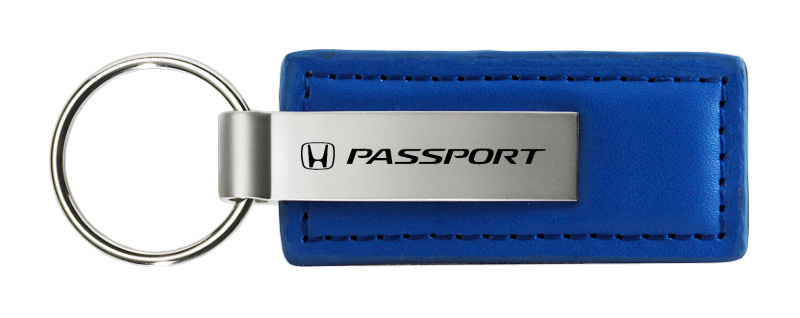 Passport Leather Key Fob - Blue