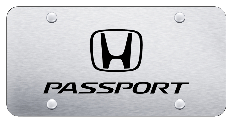 Passport License Plate - Laser Etched Brushed