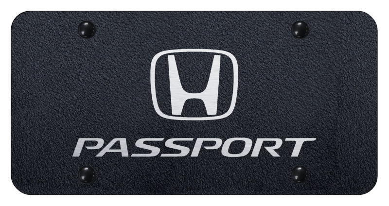 Passport License Plate - Laser Etched Rugged Black